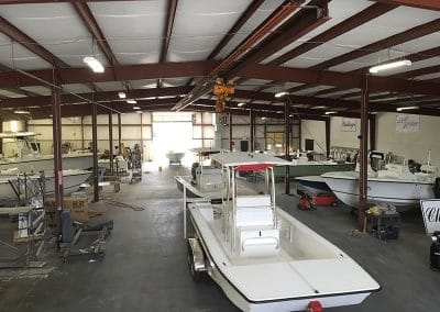 full view of the boat garage